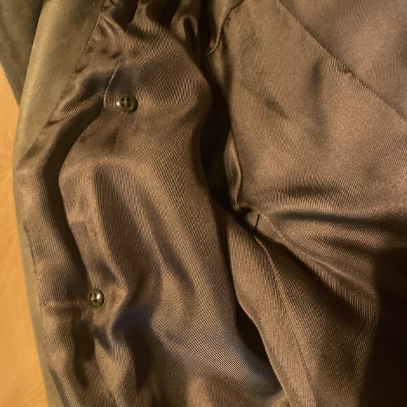 Vintage Ralph Lauren Purple Label Fur Collar Short Jacket Leather Belted Coat 8 - Picture 14 of 16